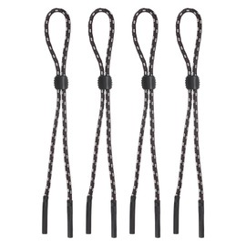 HARFINGTON 4pcs Glasses Strap Adjustable Eyeglasses Strap Anti-slip Sunglasses Holder Strap Eyewear Retainer Lanyards String for Men Women Children, Dark Brown