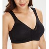 Lemorosy Full Coverage Front Closure Posture Bra Wirefree Unpadded Back
