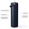 Vinsun Stainless Steel Drinking Bottle 750 ml Straw - Leak-Proof,
