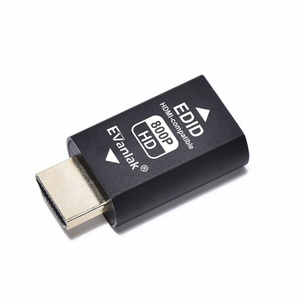 EVanlak Hdmi Edid Emulator Passthrough Dongle (3rd Generrtion Premium Aluminum)