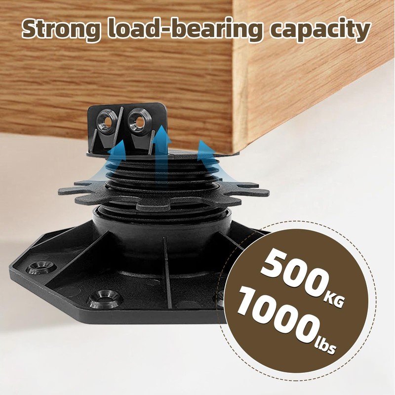 12pack Decking Pedestal Adjustable, Decking Risers Adjustable 30-60 Mm(11.8-23.6inch), Decking