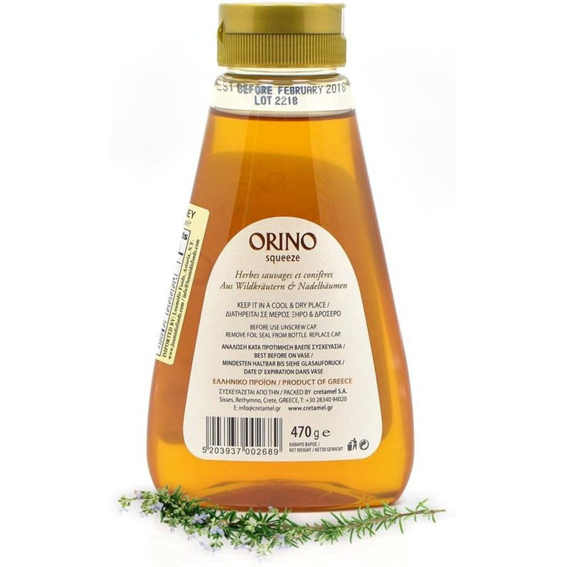Orino Greek Honey, Natural Herb and Wildflower Blend, 470g