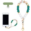 VICHUNHO Marble Silicone Beaded Phone Wrist Strap, Cellphone Lanyard with