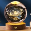3D Crystal Ball Night Light Rechargeable Battery Soft Light Multifunction