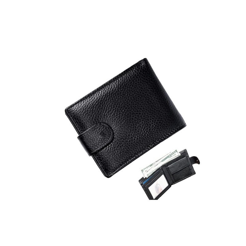 Cartera para Hombre, Carteras Negra para Caballero (Negro)