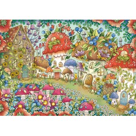 Ravensburger Puzzle 12000571 - Cute Mushroom House in the Flower Meadow - 1000 Pieces Puzzle for Adults and Children from 14 Years, Puzzle with Flowers