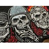 Gothic Skull Patch – Biker Rocker Style Embroidered Iron-On Applique