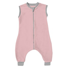 CHIQUI MUNDO Baby Sleeping Ligero Saquito para Dormir de Bebé Calientito Mameluco sin Mangas con Cierre Abertura para Pies y Manos (Rosa, 1-2 Años)