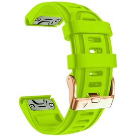 OUTVI 20mm Watch Band for Garmin fenix 5s fenix 6s fenix 7s pro quickfit 20 bands Replacement for garmin epix 2 42mm sapphire short strap Rose Gold women men Green