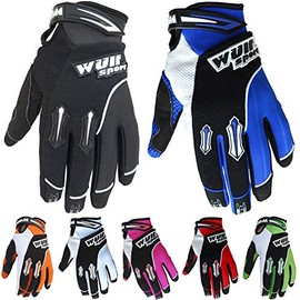 Wulfsport Children Kids Stratos Motocross Motorbike Gloves (White XXS 6cm) ATV Dirt Quad Bike Off Road Gloves
