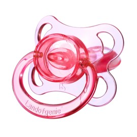 Landofgenie Large Shield Adult Pacifiers Set Moon Shape Transparent Design Pacifier Pink