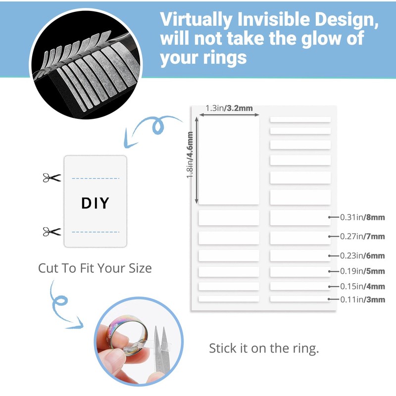 ecvepo Ring Size Adjuster for Loose Rings - Universal Ring