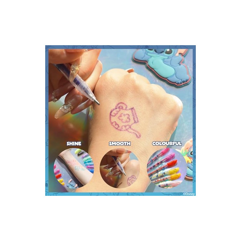 Stitch Set de Arte Corporal con Glitter 16 pzas para