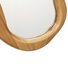 LuxenHome Flow Wood Frame Oval Wall Mirror