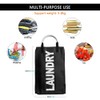 IHOMAGIC Portable Polyester Laundry Bag, Foldable Laundry Hamper with Aluminum