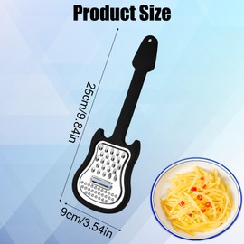 Lyreh Hand Held Cheese Grater, Stainless Steel Chopper with Handle, Multifunctional, Guitar Shape, Kitchen Slicer, Grater, Zester for Cheese, Vegetables, Fruits, Salad