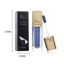 Kilshye Glitter Liquid Eyeshadow Shimmer Eye Shadow Metallic Eyeshadows High Pigment Eyes Shadow Long Lasting Waterproof Eyes Liquid Makeup for Women and Girls Pack of 1 (D- Blue 15)