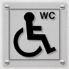 V Safety Disabled WC Symbol - 200 x 200 mm