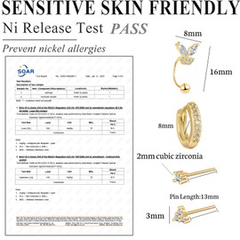 ZOCOYUU Gold Stud Set for Women,14k Gold Plated Cartilage Earring Sets for Multiple Piercing Hypoallergenic Zirconia Huggie Hoop Jacket Earring (4 Pairs - Gold White Set 2)