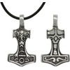 Jewelry Trends Pewter Two Sided Thor's Hammer Pendant with 18