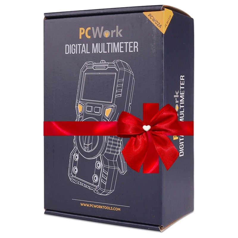 PCWork Professional Digital Multimeter PCW02A, Multimeter 1000V, True RMS, Large