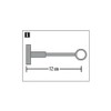 GARDINIA Support with metal mounting plate for curtain rod, 1