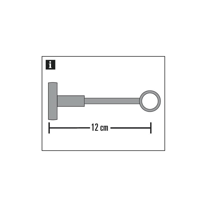 GARDINIA Support with metal mounting plate for curtain rod, 1