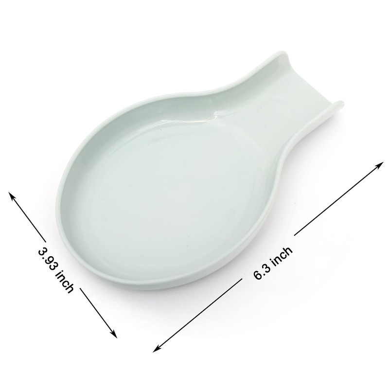 Youngever 5 Pack Plastic Spoon Rests, Kitchen Utensil Holders, Plastic