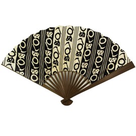 Osaka Choseido Folding Fan, Men's, Stylish, Business, Fan Bag, Handkerchief Set, yellow