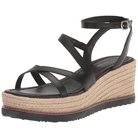Lucky Brand Women's Carolie Espadrille Wedge Sandal, Black, 9