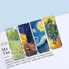 Lumbor37 Separador de Libros, Marcapáginas para Hermosas pinturas, Marcadores Página Magnéticos, Marcadores de Impresión de Arte de Pintura para el Van Gogh Monet, Oficina Papelería Lectura (8P)