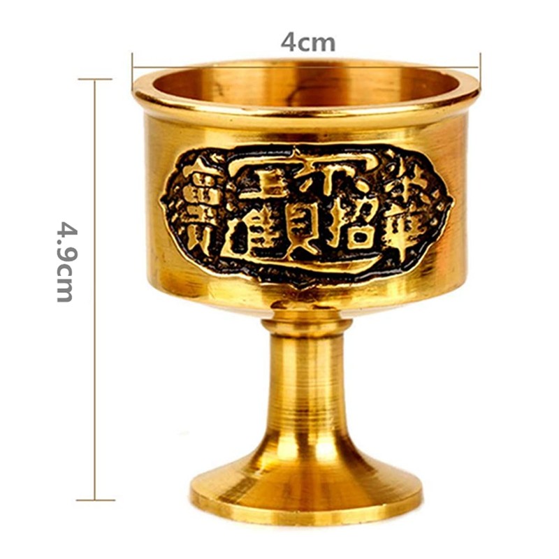 Feng Shui Goods, Copper Water Cup, Good Luck Goods, Figurine,