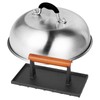 SHINESTAR Cast Iron Griddle Press with 12-Inch Melting Dome for