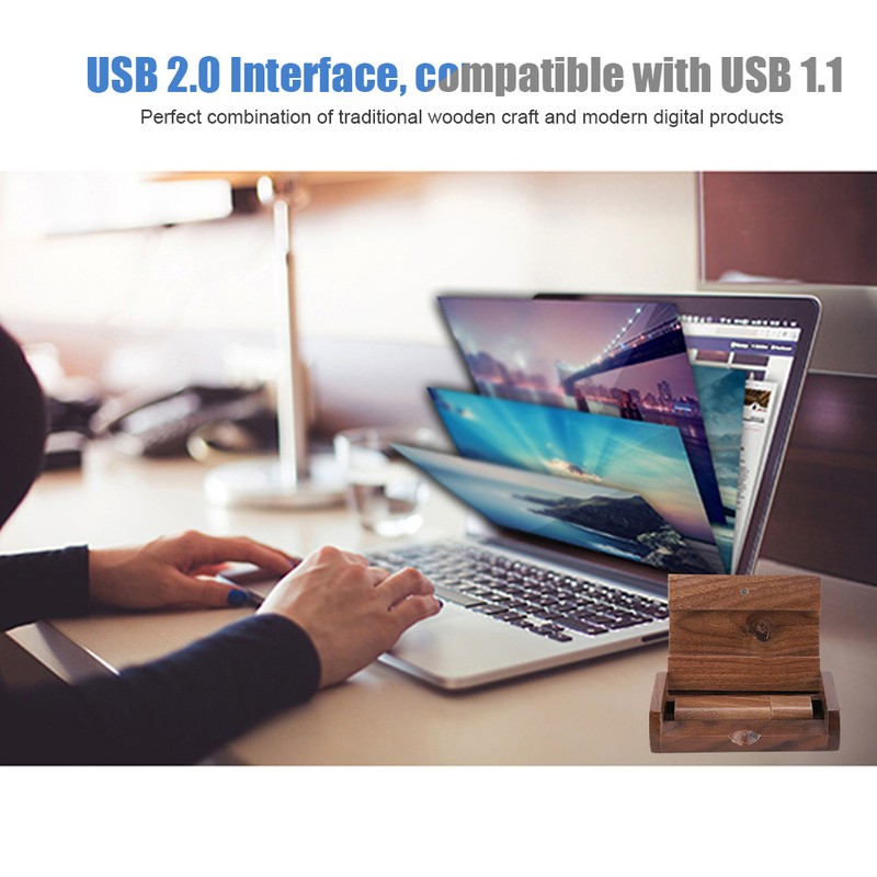Walnut Wooden Shell USB 2.0 Flash Memory Drive Storage Stick