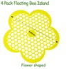 4 Pack Floating Bee Island 8.66 Inch Flower Floating Bee