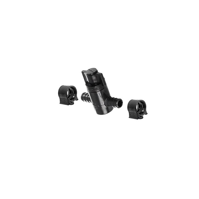 PEXLOCK 30879 Straight Stop Valve 1/2", Black