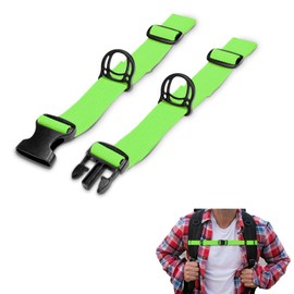 Outdoor Backpack Chest Straps, Adjustable Sternum Strap for Backpack Replacement, Camping Hiking Backpack Straps with Quick Release Buckle (Neongreen of 1pcs)