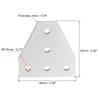sourcing map T Shape Outside Joining Plate, 60mm x 60mm