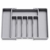 Expandable Silverware Drawer Organizer for Cutlery - Adjustable Plastic Utensil