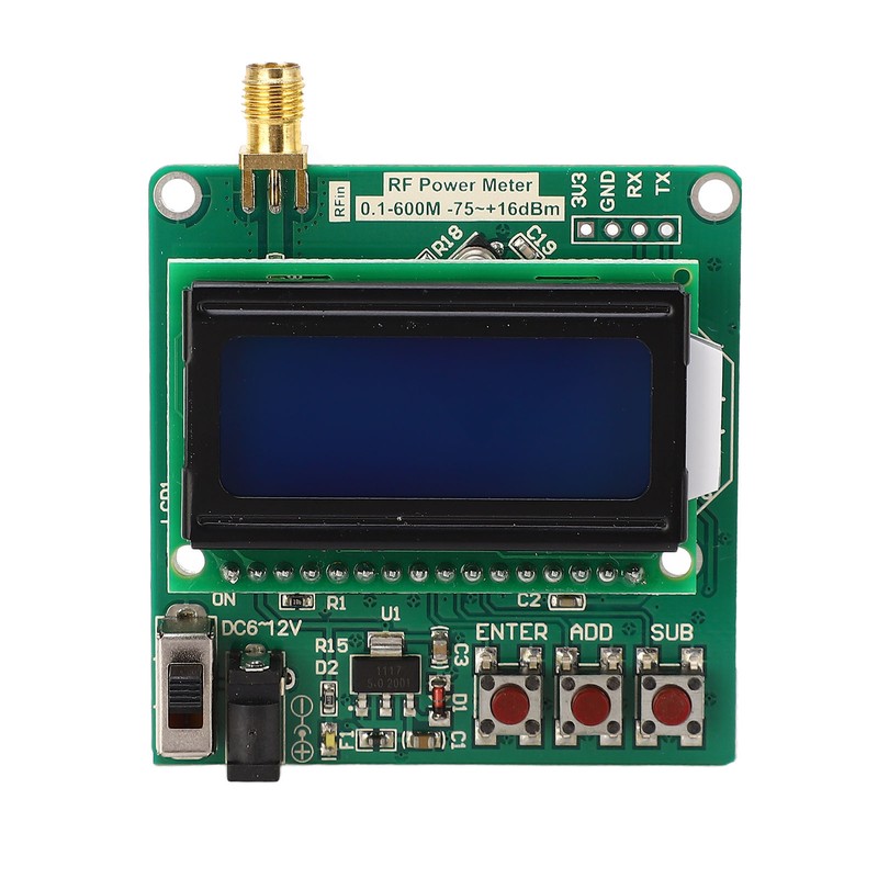 RF Power Meter Digital Display Settable Power Attenuation Logarithmic Detector
