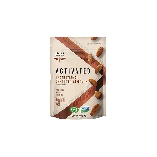 Living Intentions Activated Sprouted Nuts Unsalted Almonds, 454g