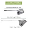 Catch Pole Net with Telescopic Handle,Animal Catcher Net for Cat,Rabbit,Chicken,Duck,Goose,Fish,Racoon,and