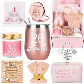 26th Birthday Gifts for Women Her, Happy 26th 26 Year Old Birthday Basket Gifts Box for Women Best Friends Female Daughter Sister Her Girlfriend Coworker Bestie Birthday Unique