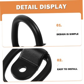 STOBAZA 4Pcs Heavy Duty D Ring Tie Down Anchors for Truck Cargo Sturdy Lashing Rings with Screws Versatile Trailer Accessories for Secure Cargo Straps and Ropes