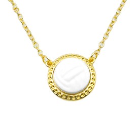 KANBO KANBO Sporty Volleyball Necklace for Women - Stylish Resin Jewelry for Athletes & Volleyball Fans (Gold)