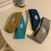 Knit Sports Headband with Letter Patch Edging - Cool Street Style Free Size/Lake Blue 15ea