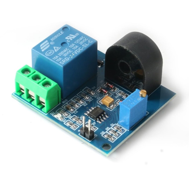Hailege 2pcs 24V 5A AC Current Sensor Current Detection Relay