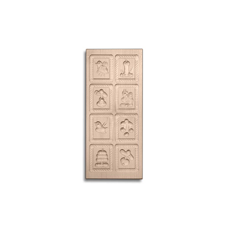 Hofmeister buiscuit mould cookie cutter aniseed, hammered wood with different