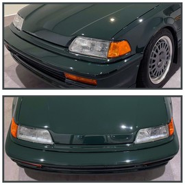 Spec-D Tuning Amber Corner Signal Lights Compatible with 1990-1991 Honda Civic 2/3Dr Hatchback L+R Pair Assembly