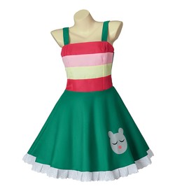 Saniplaycos Princess Star Butterfly Cosplay Dress Costume Green Mini Dress for Women